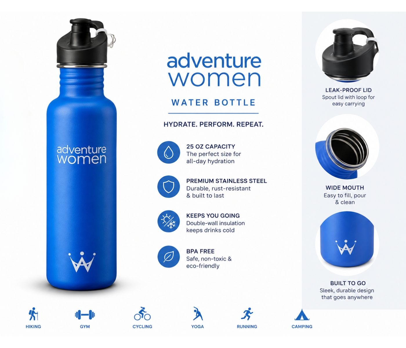Adventure Women Water Bottle